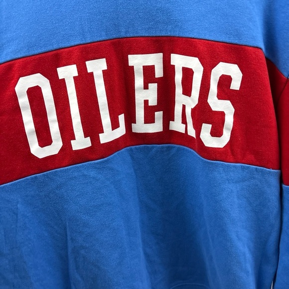Houston Oilers ‘47 Brand Pullover Sweatshirt Blue Red Men’s 2XL XXL EUC - Picture 3 of 8